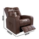 Ver imagem 4 de Poltrona para Extensão de Cílios Reclinável Corino Marrom Aquila Shop Jm