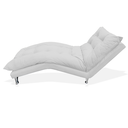Ver imagem 2 de Chaise Divã Espreguiçadeira Estofada Salão de Beleza Diva Corano Branco - LM DECOR