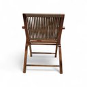 Ver imagem 3 de Cadeira em Madeira com Braço Assento de Couro Sintético Encosto de Corda Trançada Cor Castanho Coran