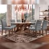 Conjunto Sala de Jantar Genova Chocolate-off White com 6 Cadeiras Genova Estofadas Suede - Cinza - 1