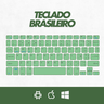 Kit Teclado + Mouse sem Fio Bluetooth Recarregável Verde - 4