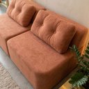 Ver imagem 4 de Sofá Modular Cielo 240cm Recepção Loja Sala de Estar Bouclê Terracota - Montanari's Decor