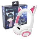 Ver imagem 1 de Fone de Ouvido Orelhas de Gatinho H'maston Infantil Led Branco com P2 Cor:branco;tamanho:único;gêner