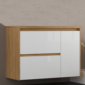 Gabinete de Banheiro 90cm sem Cuba Ref 920 Cewal - Itapuã/branco
