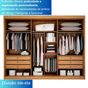 Ver imagem 5 de Guarda-roupa Casal 100% Mdf 6 Portas 6 Gavetas Diamante Leifer Móveis:cinamomo/off