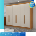 Ver imagem 6 de Guarda-roupa Casal 100% Mdf 6 Portas 6 Gavetas Diamante Leifer Móveis:cinamomo/off