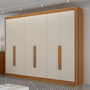 Ver imagem 1 de Guarda-roupa Casal 100% Mdf 6 Portas 6 Gavetas Diamante Leifer Móveis:cinamomo/off