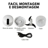 Mini Processador de Alimentos Alho Cebola Elétrico Recarregável Com 3 Lâminas de Aço Inox Cabo USB - 7