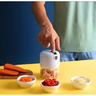 Mini Processador de Alimentos Alho Cebola Elétrico Recarregável Com 3 Lâminas de Aço Inox Cabo USB - 3