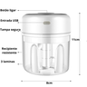 Mini Processador de Alimentos Alho Cebola Elétrico Recarregável Com 3 Lâminas de Aço Inox Cabo USB - 5