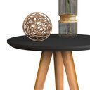 Ver imagem 2 de Mesinha Classic para Sala de Estar ou de Jantar para Apoio com Pés Retrô - Preto