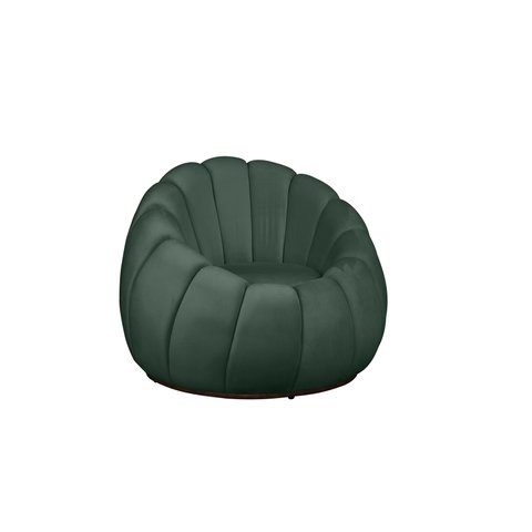 Poltrona Decorativa Base Giratória Concha Veludo - Estopar
