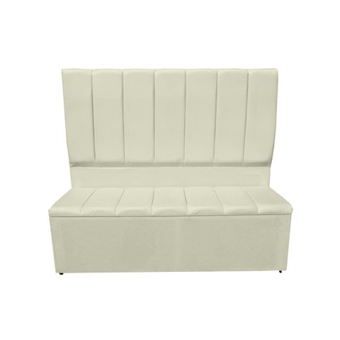 Kit Cabeceira e Recamier Baú para Cama Box Casal Queen:marfim