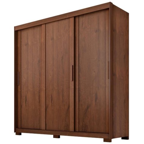 Guarda Roupa Casal Confo 3 Portas de Correr 4 Gavetas MDP Jacaranda Milani Movelaria