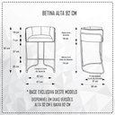 Ver imagem 6 de Banqueta Alta Com Encosto Betina Aço Preto Rústico Caramelo
