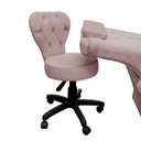 Ver imagem 5 de Cadeira Mocho Soft Escritório Estética Veludo - Sofa Store:veludo Rosê Gold