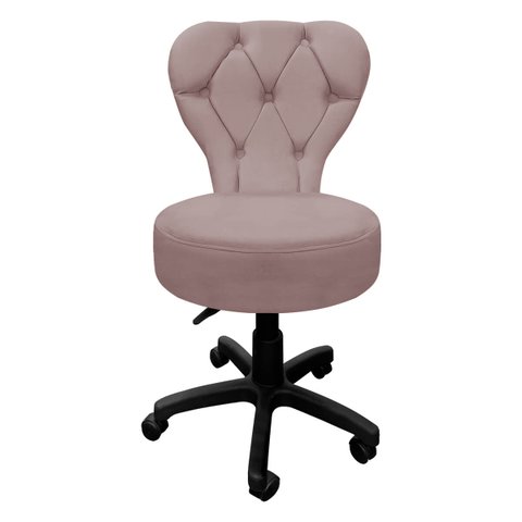 Cadeira Mocho Soft Escritório Estética Veludo - Sofa Store:veludo Rosê Gold