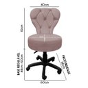 Ver imagem 6 de Cadeira Mocho Soft Escritório Estética Veludo - Sofa Store:veludo Rosê Gold