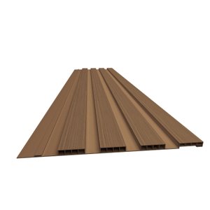 Painel Ripado de Pvc 25 Cm X 2,70 Metros Régua Cor: Relevo Ipê