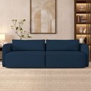 Ver imagem 2 de Sofá 3 Lugares Sala Living Orgânico 240cm Oregon K01 Veludo Azul Marinho - Lyam Decor