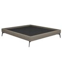 Ver imagem 3 de Base Bi Partida Slim Casal em Linho com Cabeceira Skybox Cor Marrom