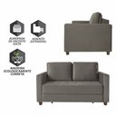Ver imagem 4 de Sofá Cama Marcelle 2 Lugares 150 Casal Veludo Paris Pés de Madeira - Talento Móveis