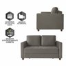 Sofá Cama Marcelle 2 Lugares 150 Casal Veludo Paris Pés de Madeira - Talento Móveis - 4