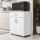 Ver imagem 1 de Aparador Bancada Estante Balcão Cozinha Base Micro Ondas Multiuso Mell