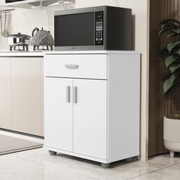 Aparador Bancada Estante Balcão Cozinha Base Micro Ondas Multiuso Mell - 1