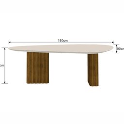Mesa para Sala de Jantar 180cm X 90cm Moderno - 3