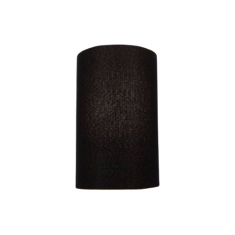 Arandela Meia Cana Vivare Md-2031 Cúpula em Tecido 30/18x16cm - Bivolt - Preto - 110V/220V