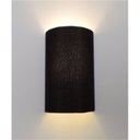 Ver imagem 2 de Arandela Meia Cana Vivare Md-2031 Cúpula em Tecido 30/18x16cm - Bivolt - Preto - 110V/220V
