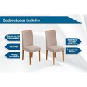 Ver imagem 3 de Cadeira Sala de Jantar Exclusive Kit Imbuia Linho Cinza
