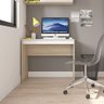 Mesa para Computador Compacta 90cm Recta Caemmun: Bege e Branco - 3