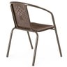 Kit 2 Cadeiras com Braço Indaiá em Polipropileno - Marrom - 6