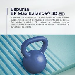 Colchão Solteirão Ortopédico Bf Antistress a Vácuo 97x203cm Bf Colchões - 8