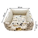 Ver imagem 2 de Cama para Cachorro Quadrada Impermeavel Luppet Bege Pets - M