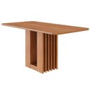 Ver imagem 1 de Mesa de Sala Jantar Ariela C/ Tampo Madeirado 160x80cm Cinamomo - Cimol