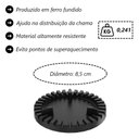 Ver imagem 3 de Kit 4 Espalha Chama de Fogão Queimador Duplo Ferro 8,5cm