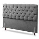 Ver imagem 1 de Cabeceira Cama Box Casal Queen Size Lylla 160cm Capitonê com Frame Suede Cinza - Desk Design