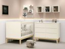 Ver imagem 1 de Jogo de Quarto para Bebê Classic New Areia Fosco com Natural - MoveisAqui