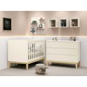 Ver imagem 1 de Jogo de Quarto para Bebê Classic New Areia Fosco com Natural - MoveisAqui