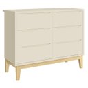 Ver imagem 4 de Jogo de Quarto para Bebê Classic New Areia Fosco com Natural - MoveisAqui