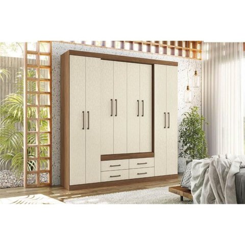 Guarda Roupa 8 Portas 4 Gavs Nápoles S. Andirá Areia