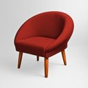Ver imagem 2 de Kit 2 Poltronas Macia para Sala de Estar Tecido Veludo Elegante Pés de Madeira Resistente