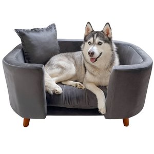 Sofá Caminha Grande Porte Pet Luxo em Sued Premium: Cinza