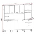 Ver imagem 4 de Kit Armario Cozinha 10 Portas 2983 Freijo Supremo KTP