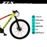 Bicicleta MTB Z7-X Aro 29 Quadro 21 Alumínio 21v Freio Disco Mecânico Amarelo Vermelho - Dropp - 5