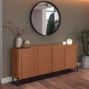 Ver imagem 1 de Buffet Bend 180 cm Porta Lisa Incolar Cedro com Pé Preto
