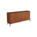 Ver imagem 2 de Buffet Bend 180 cm Porta Lisa Incolar Cedro com Pé Preto